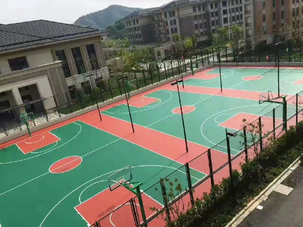 【服务案例】硅PU篮球场